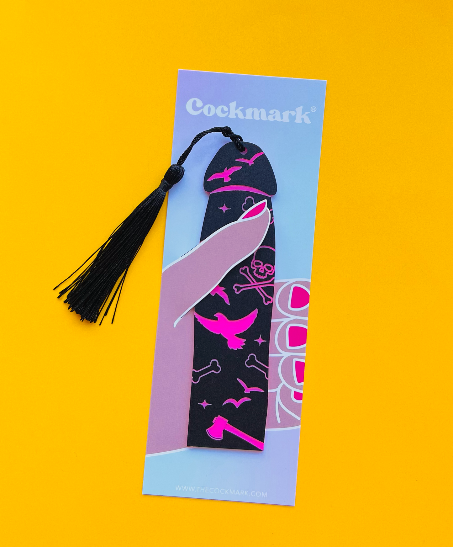 Blackbird Cockmark Bookmark: Orange
