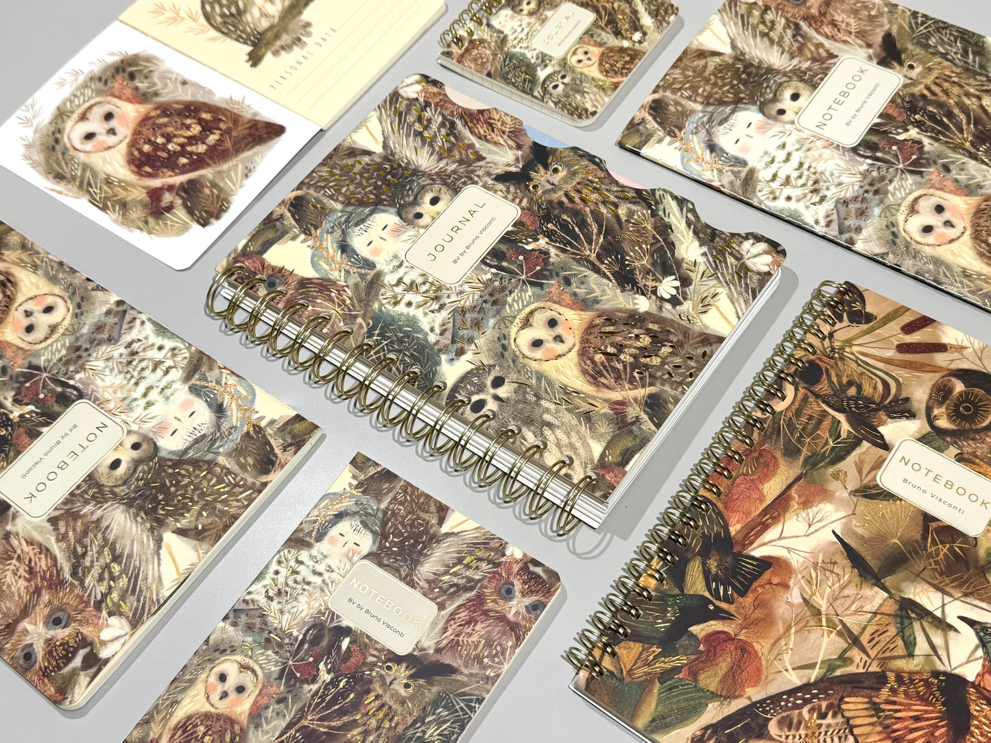 BV by Bruno Visconti - A6 Passport Notebook -Notebook Owls