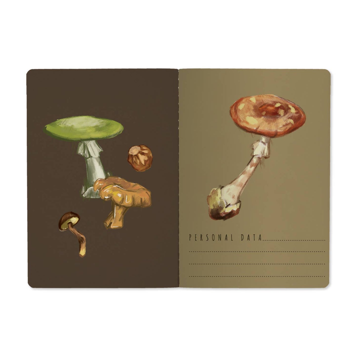 Mushrooms on Black