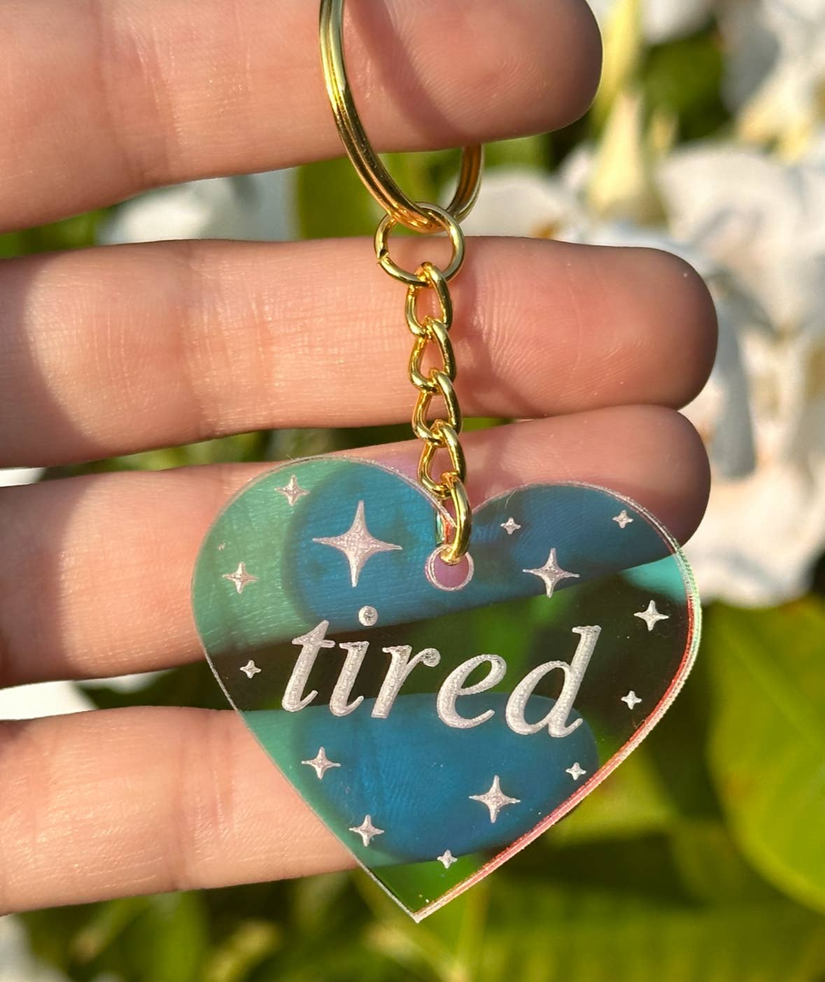 ShlemonArt - Tired Iridescent Acrylic Keychain