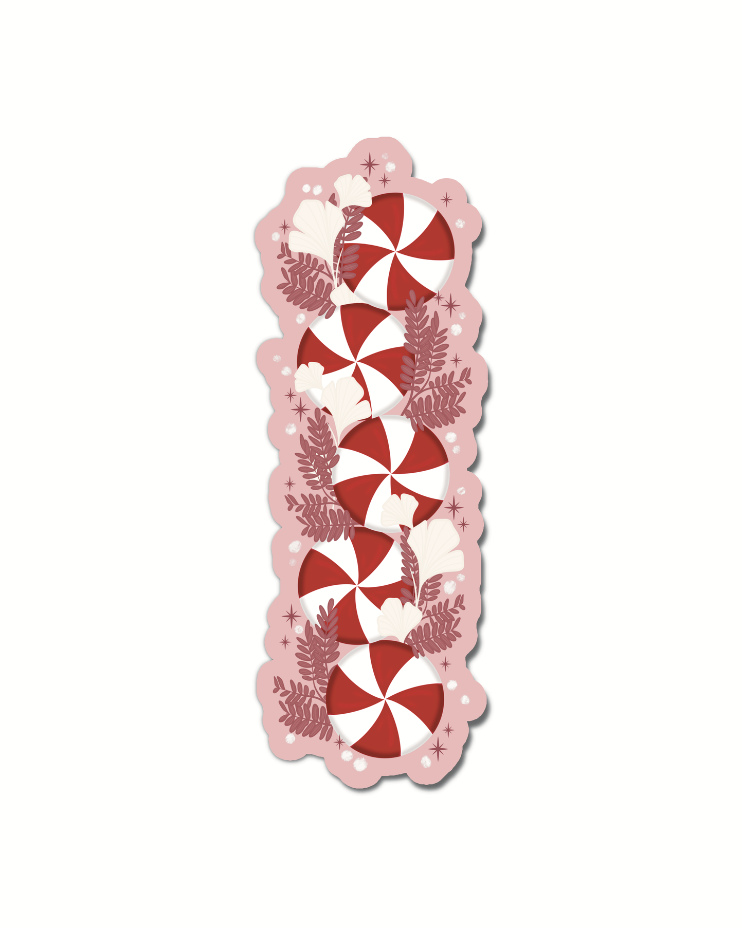 Meaggie Moos - Pink Peppermint Die-Cut Bookmark