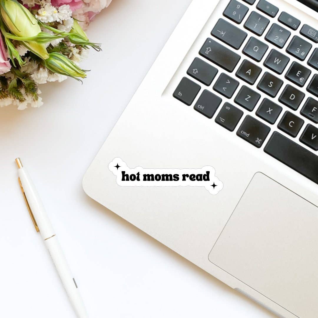 Limes & Lilly - Hot Moms Read Vinyl Sticker | Kindle Sticker | Bookish Stickers