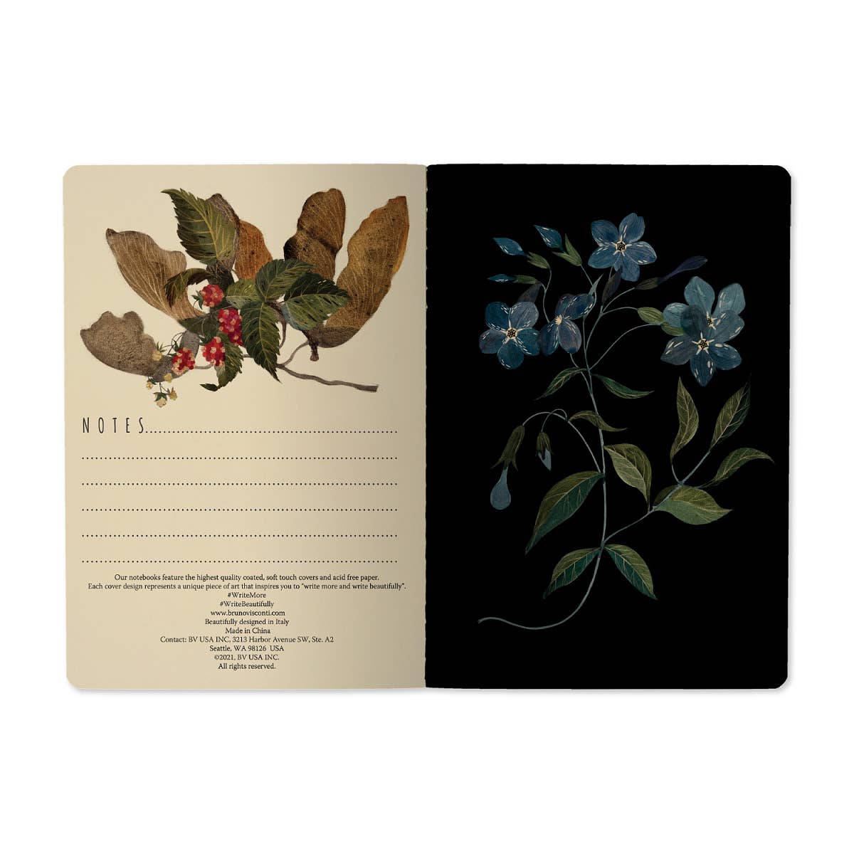 Small Notebook Forest Flowers