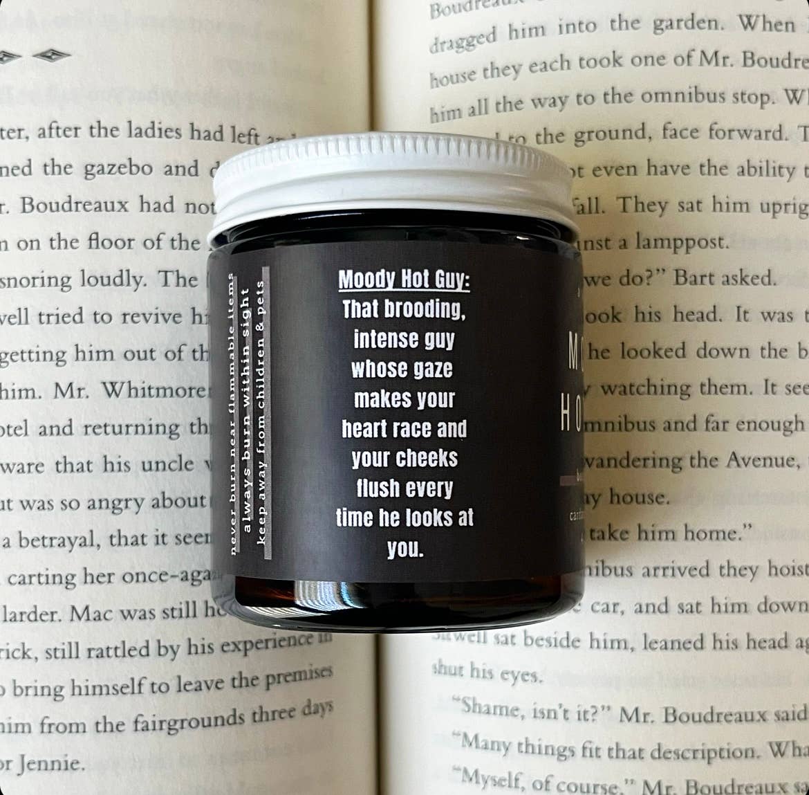 A Scent Story Candle Co - Moody Hot Guy -  Bookish Candle | Book Themed Candle