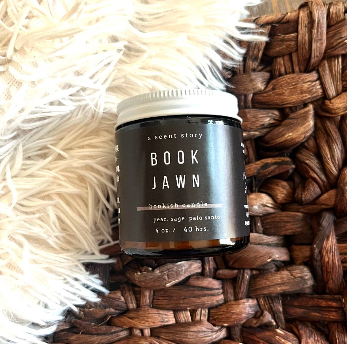 A Scent Story Candle Co - Book Jawn -  Bookish Candle | Book Themed Candle, 4 oz