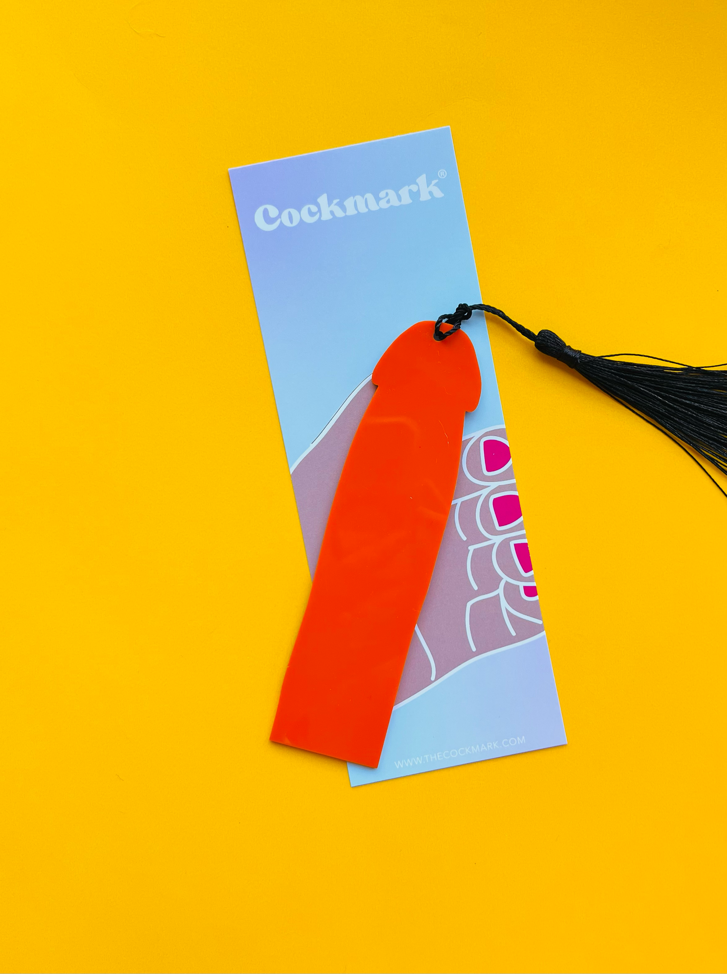 Blackbird Cockmark Bookmark: Orange