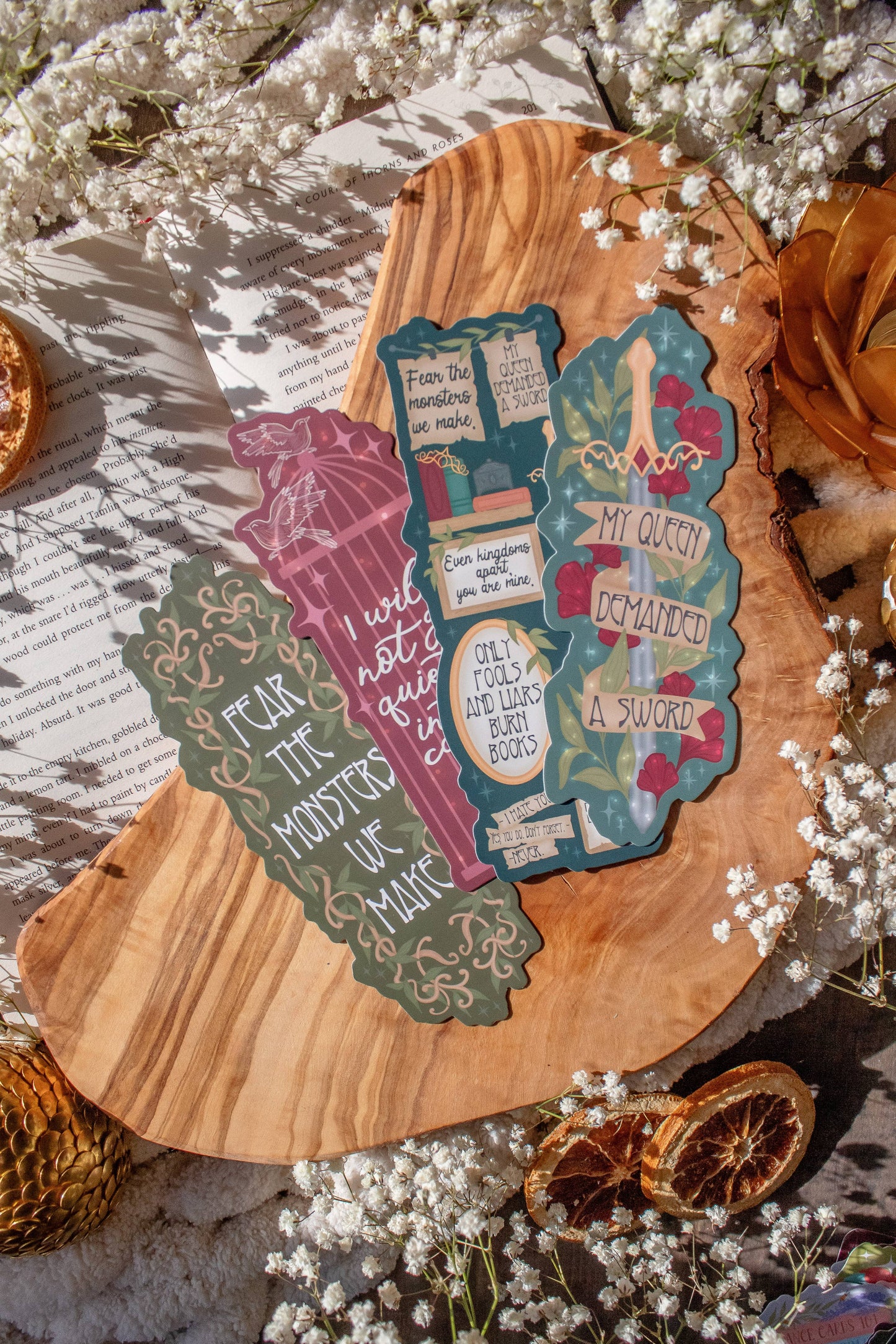 Meaggie Moos - Shield of Sparrows Fear The Monster We Make Die-Cut Bookmark