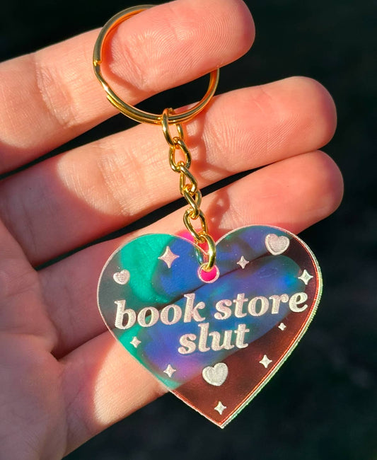 ShlemonArt - Book Store Slut Iridescent Acrylic Keychain