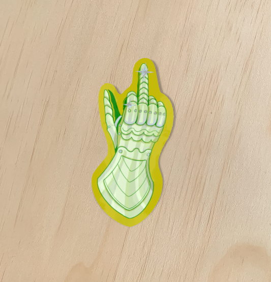 Odd Hare Goods - Rude Gauntlet Holographic Sticker