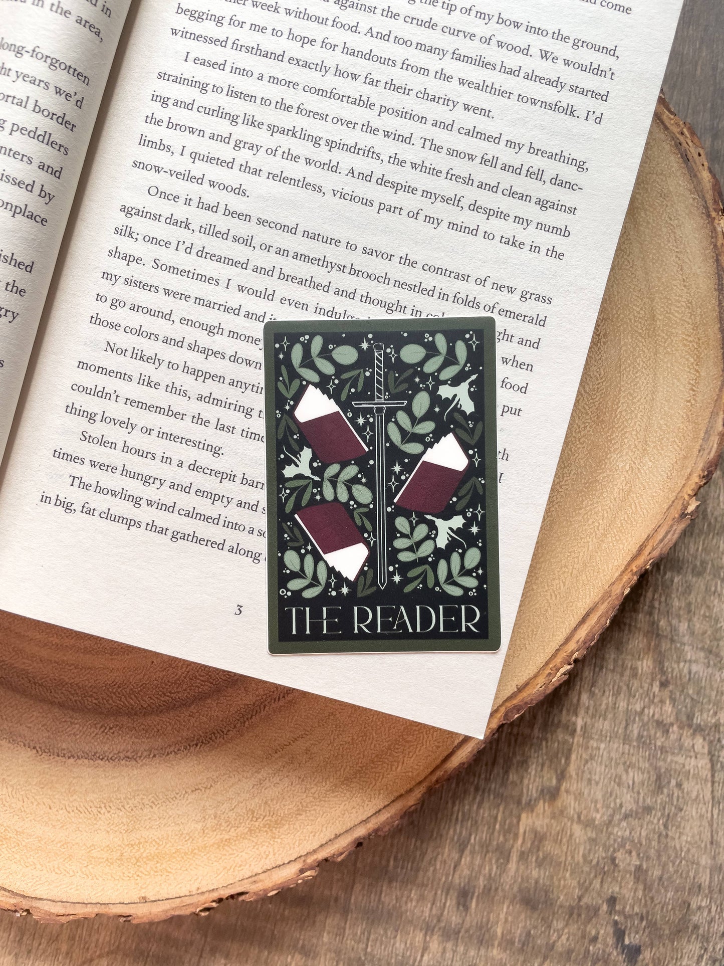 Meaggie Moos - The Reader Tarot Card Bookish Waterproof Vinyl Sticker
