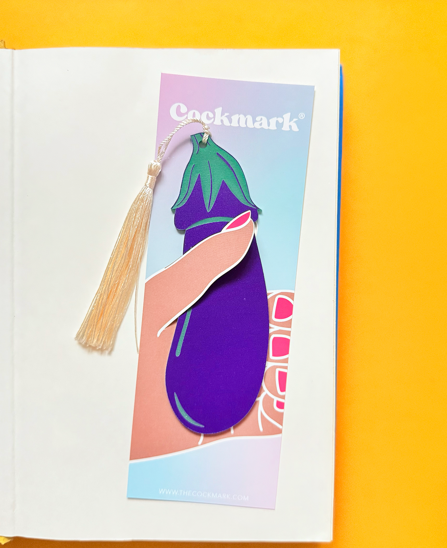 Cockmark - Eggplant Cockmark Bookmark