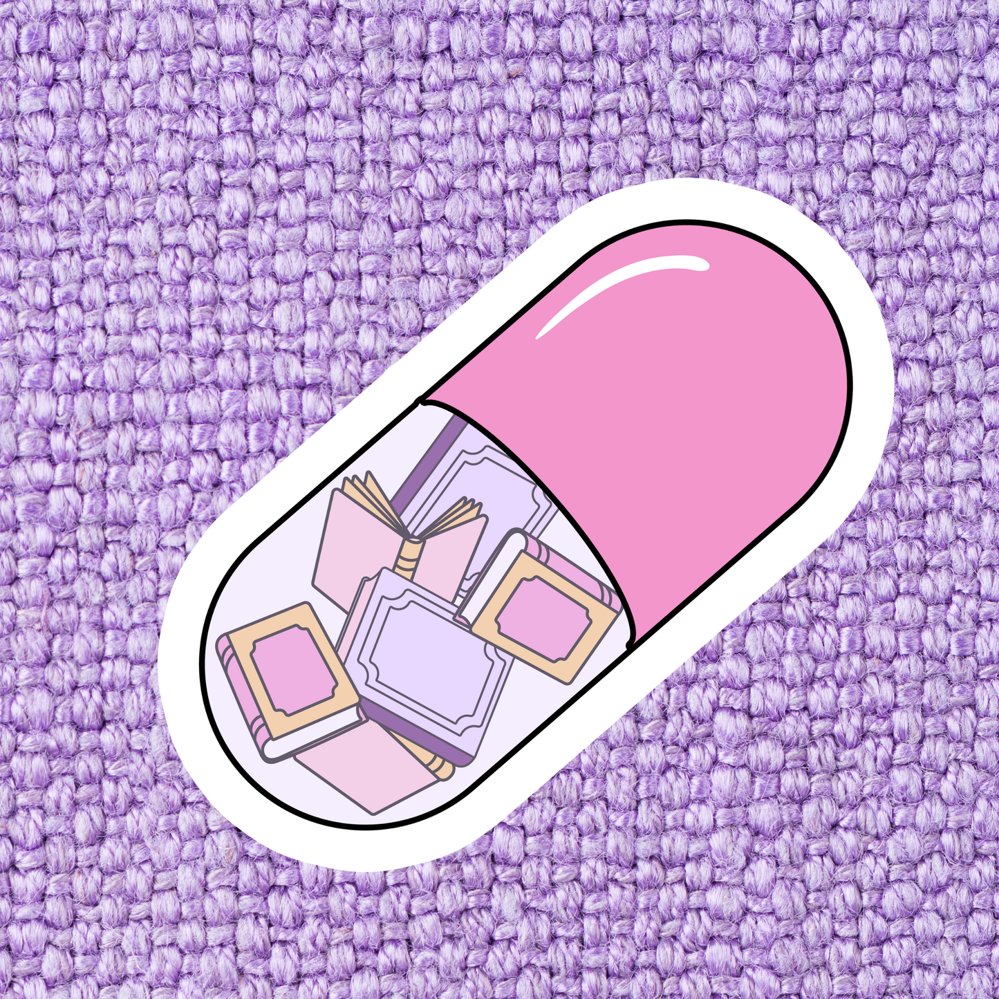 Stickers X Ashley Bexar - Book Bookish Books Pill Funny Waterproof Vinyl Sticker