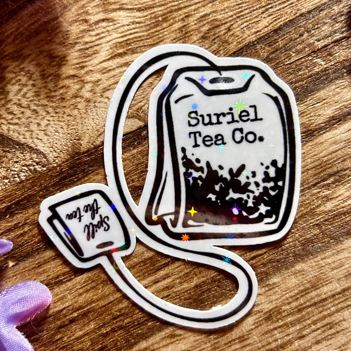 Awfullynerdy.co - A Court of Thorns and Roses Suriel Tea Co. Tea Bag Sticker