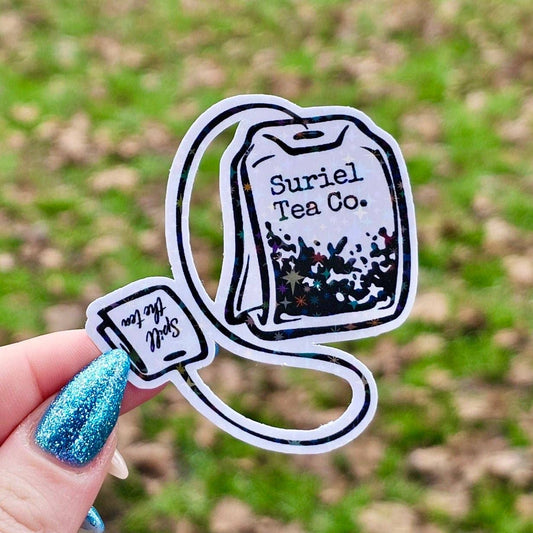 Awfullynerdy.co - A Court of Thorns and Roses Suriel Tea Co. Tea Bag Sticker