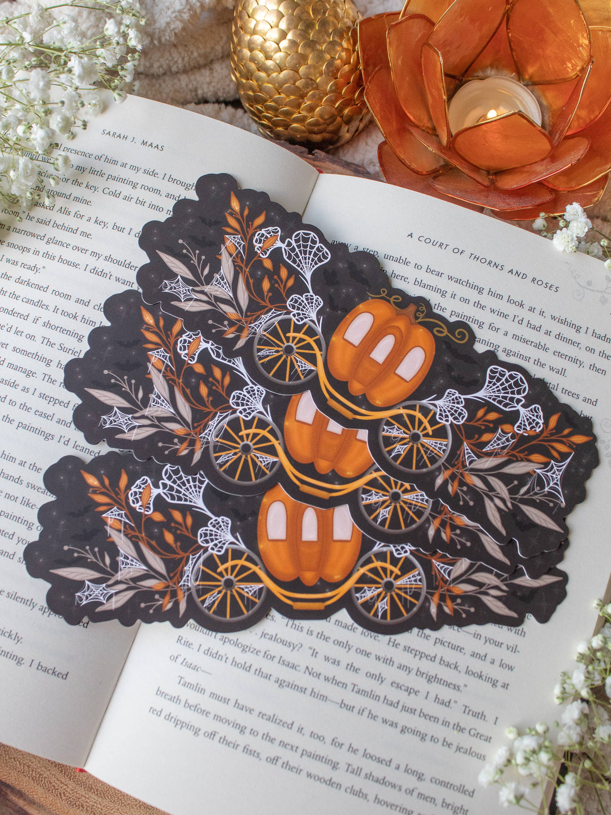 Meaggie Moos - Haunted Carriage Ride Halloween Die-Cut Bookmark