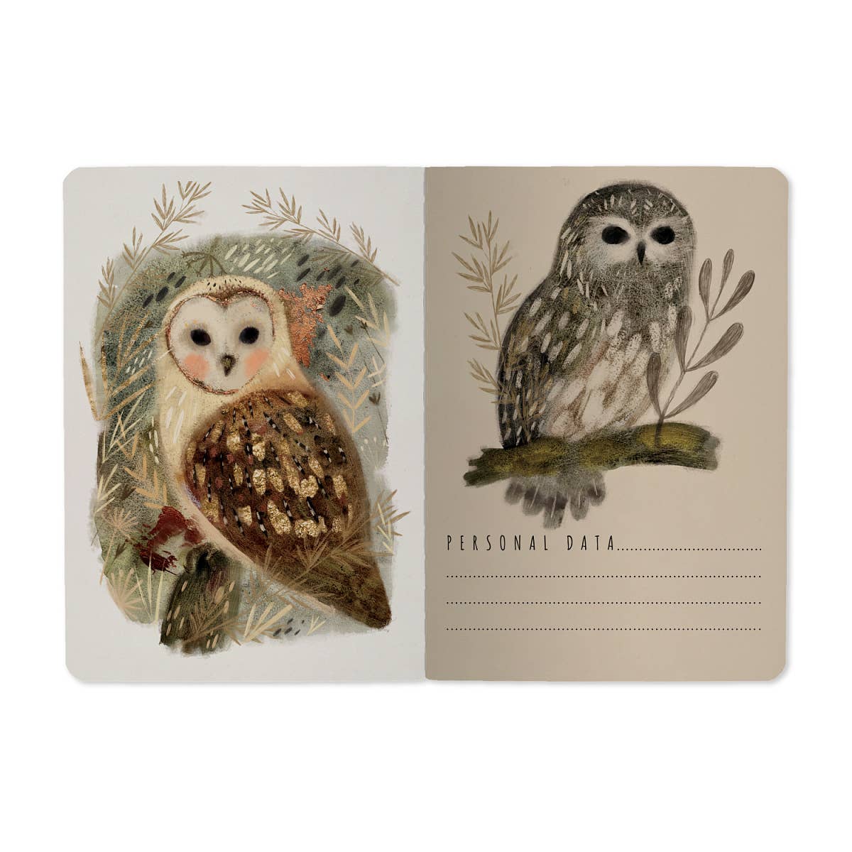 BV by Bruno Visconti - A6 Passport Notebook -Notebook Owls