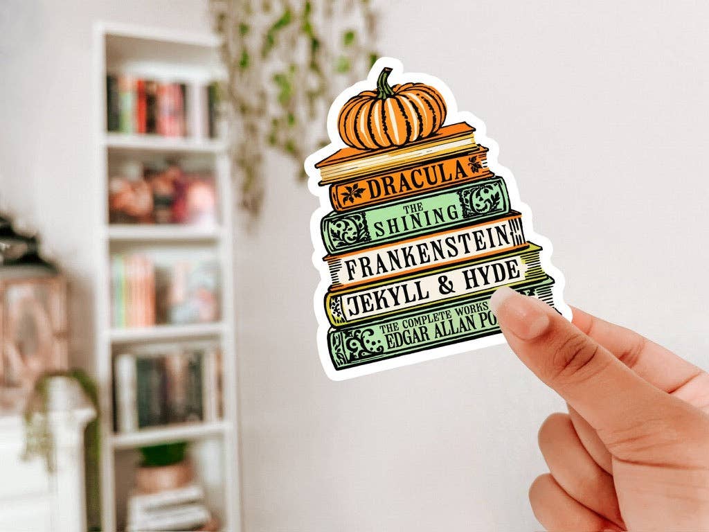 Awfullynerdy.co - Spooky Books Halloween Sticker