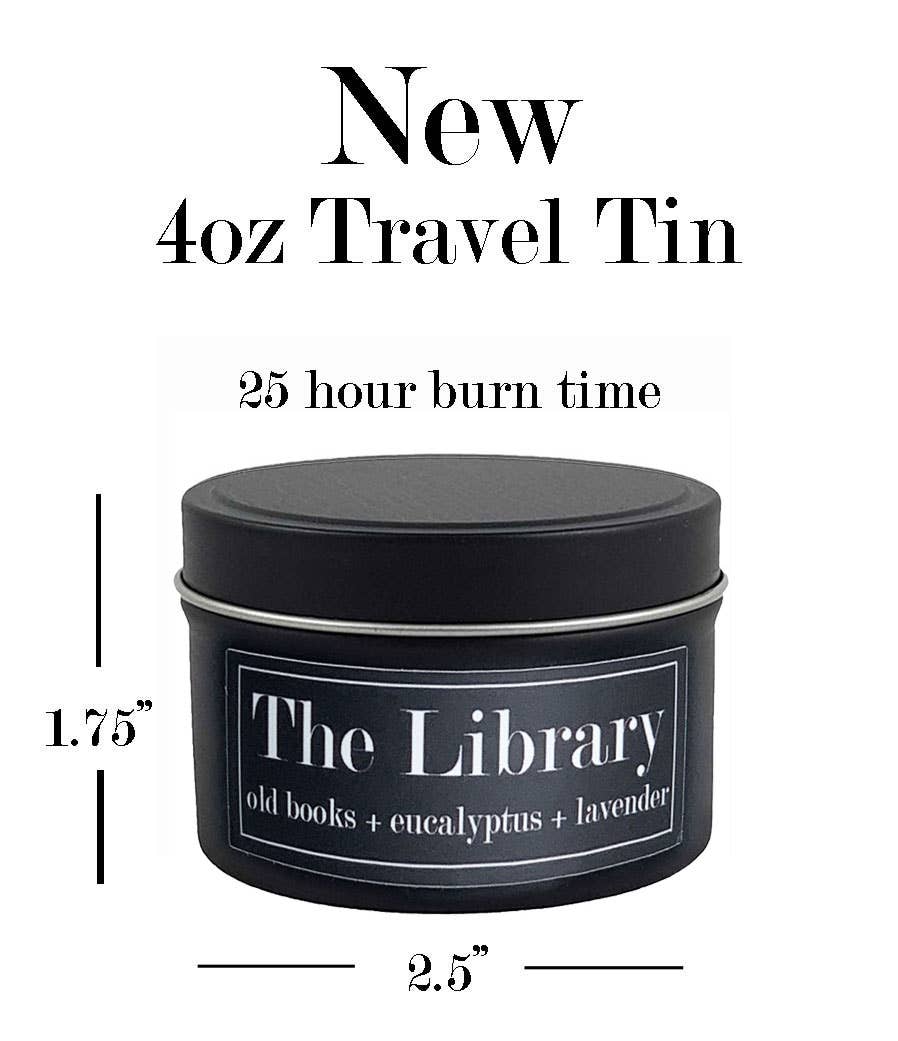 Fly Paper Products - The Library 4oz Candle - Old Books + Eucalyptus + Lavender