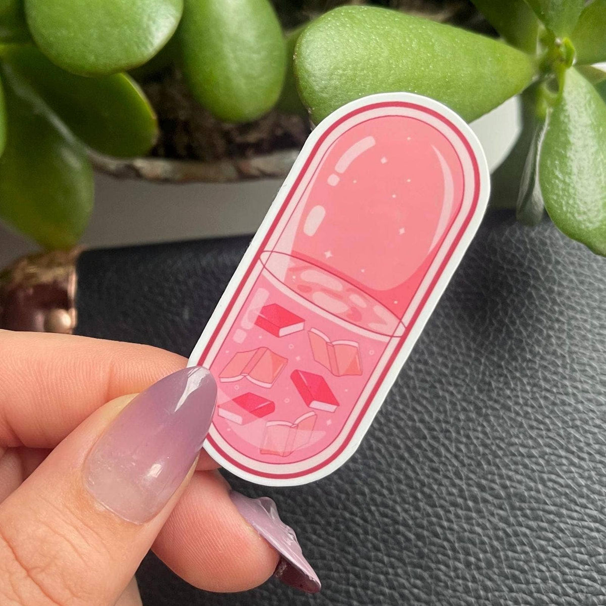 Mad Poppy - Book Lover Antidepressant Pill Vinyl Sticker | Bookish