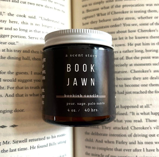 A Scent Story Candle Co - Book Jawn -  Bookish Candle | Book Themed Candle, 4 oz