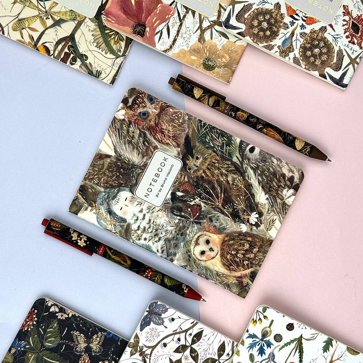 BV by Bruno Visconti - A6 Passport Notebook -Notebook Owls