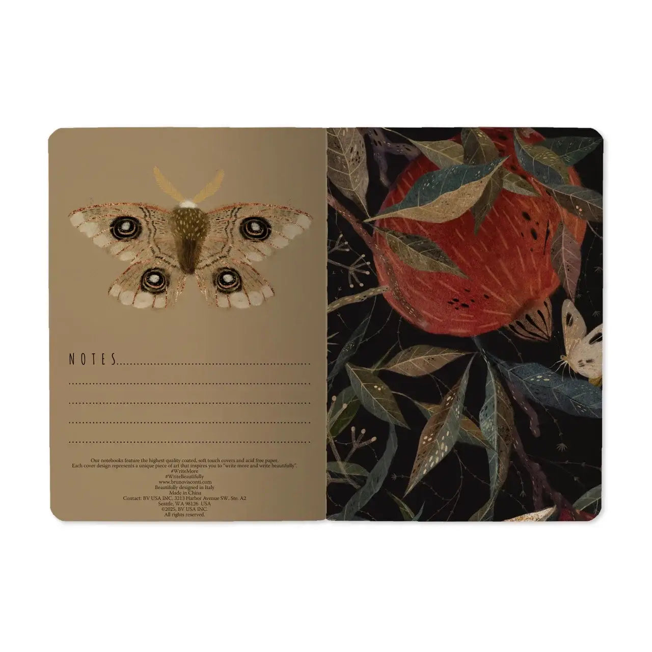 BV by Bruno Visconti - A6 Passport Notebook  - Pom on the Vine