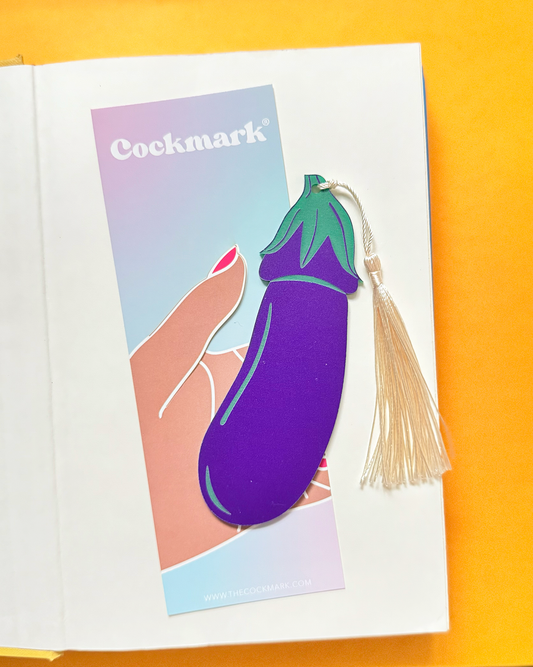 Cockmark - Eggplant Cockmark Bookmark