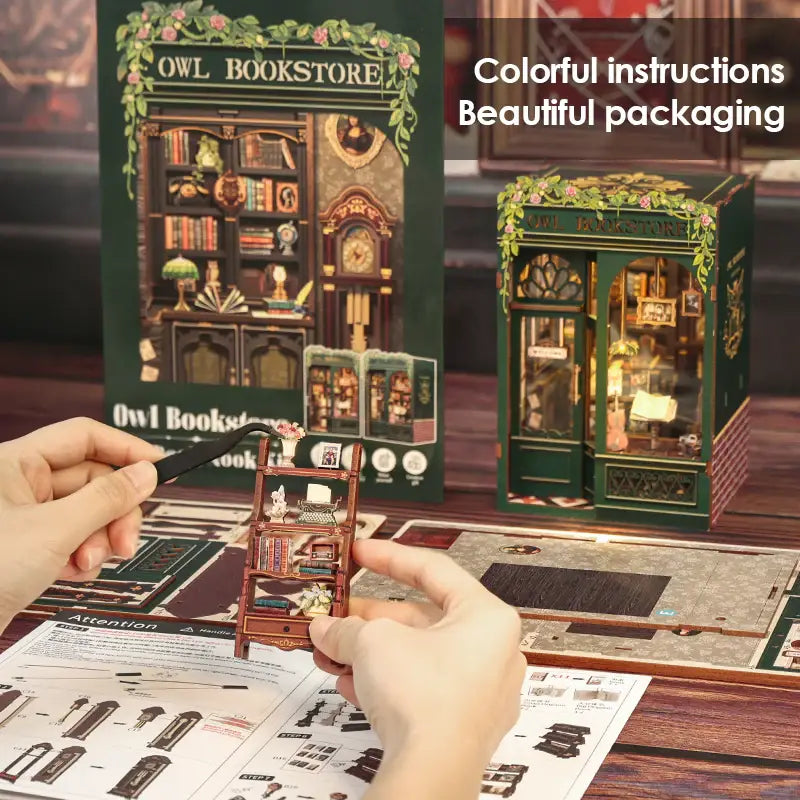 Hands Craft - DIY Book Nook Kit: Owl Bookstore