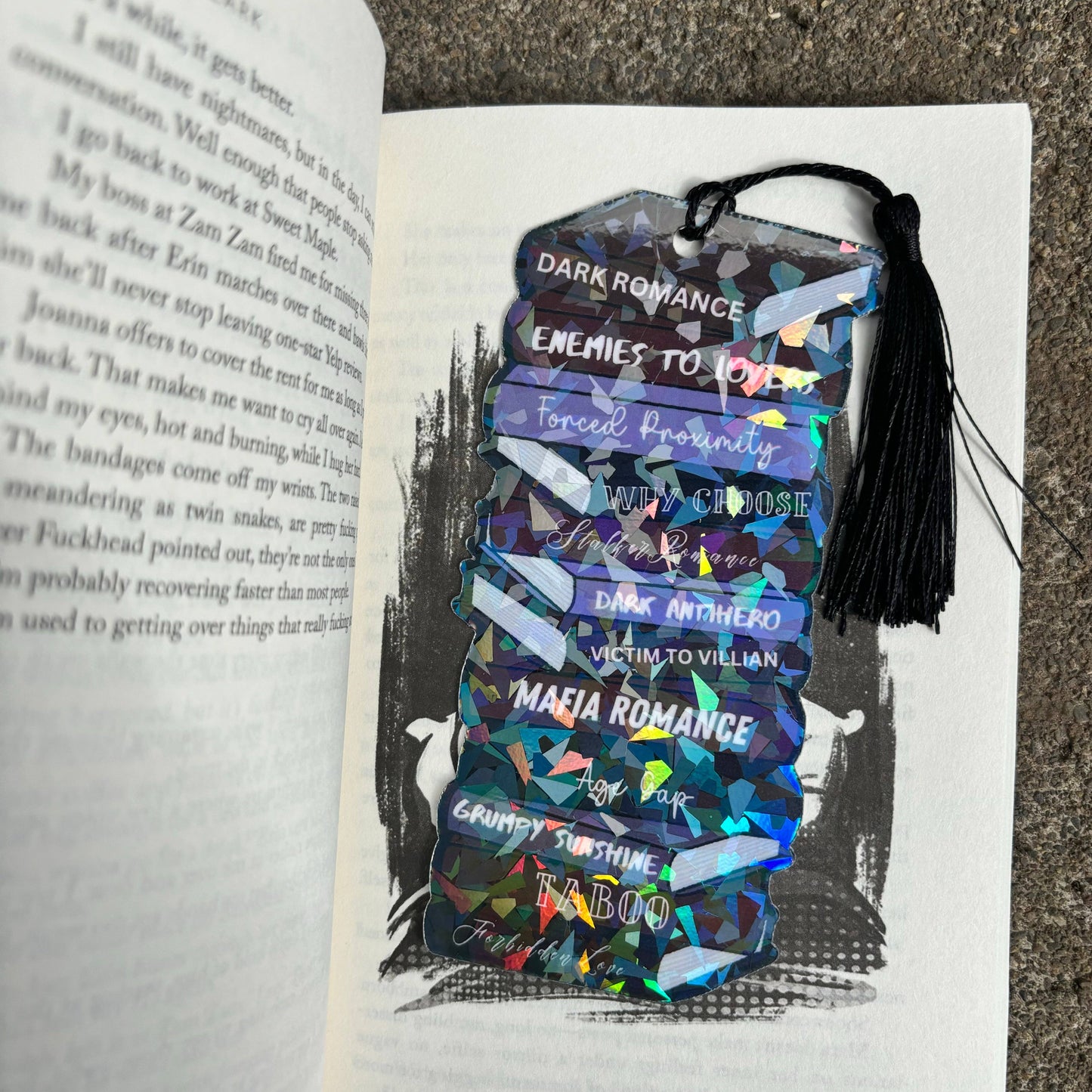 Awfullynerdy.co - Dark Romance Tropes Spicy Cardstock Bookmark