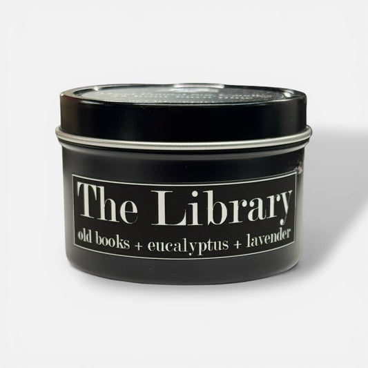 Fly Paper Products - The Library 4oz Candle - Old Books + Eucalyptus + Lavender