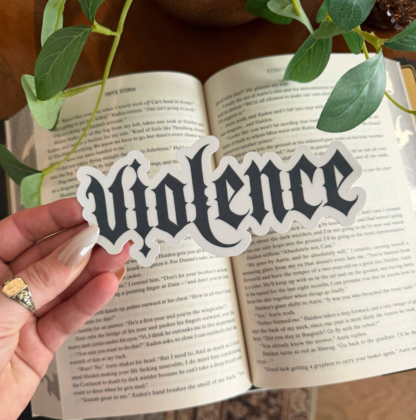 Violence Bookmark | Handmade Gothic Die Cut Bookmark | Dragon Fantasy Reader Gift