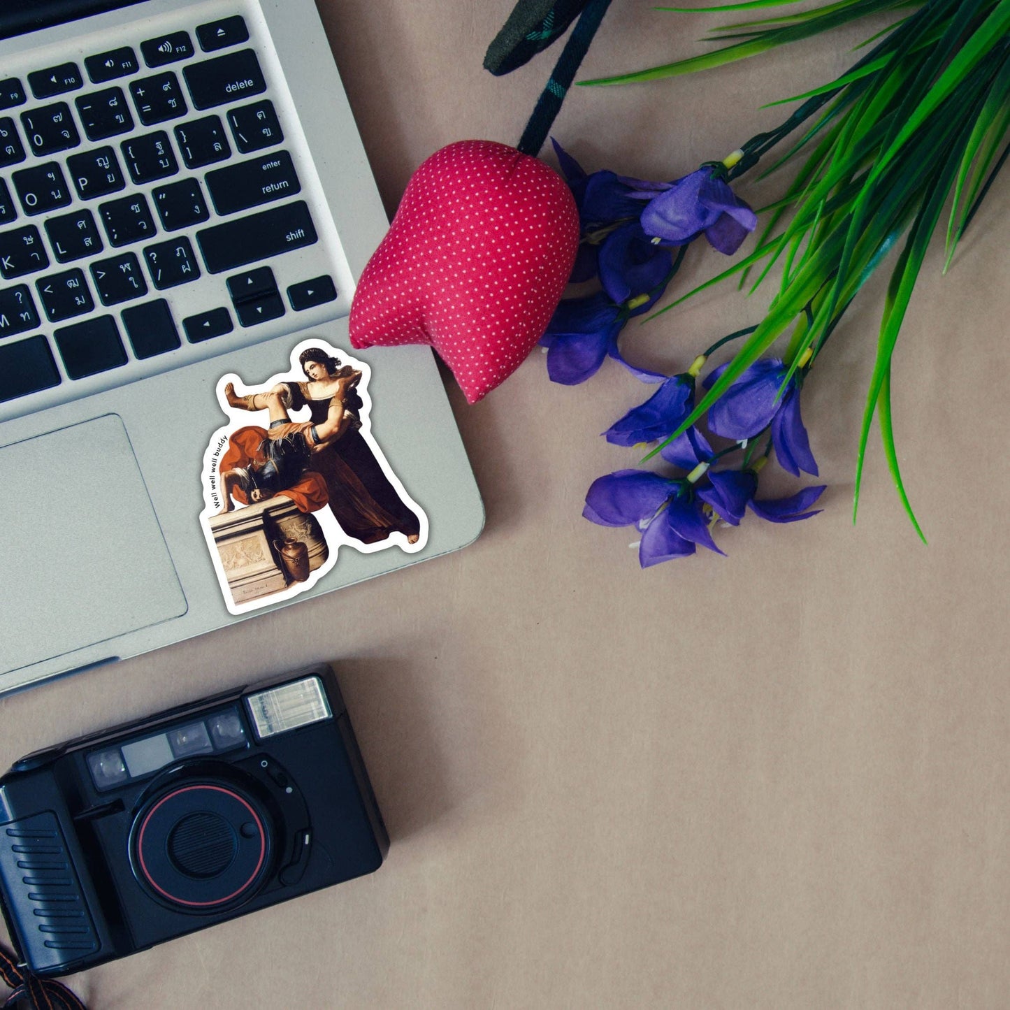 GetBullish - Well Well Well Buddy Timoclea Feminist Painting Sticker
