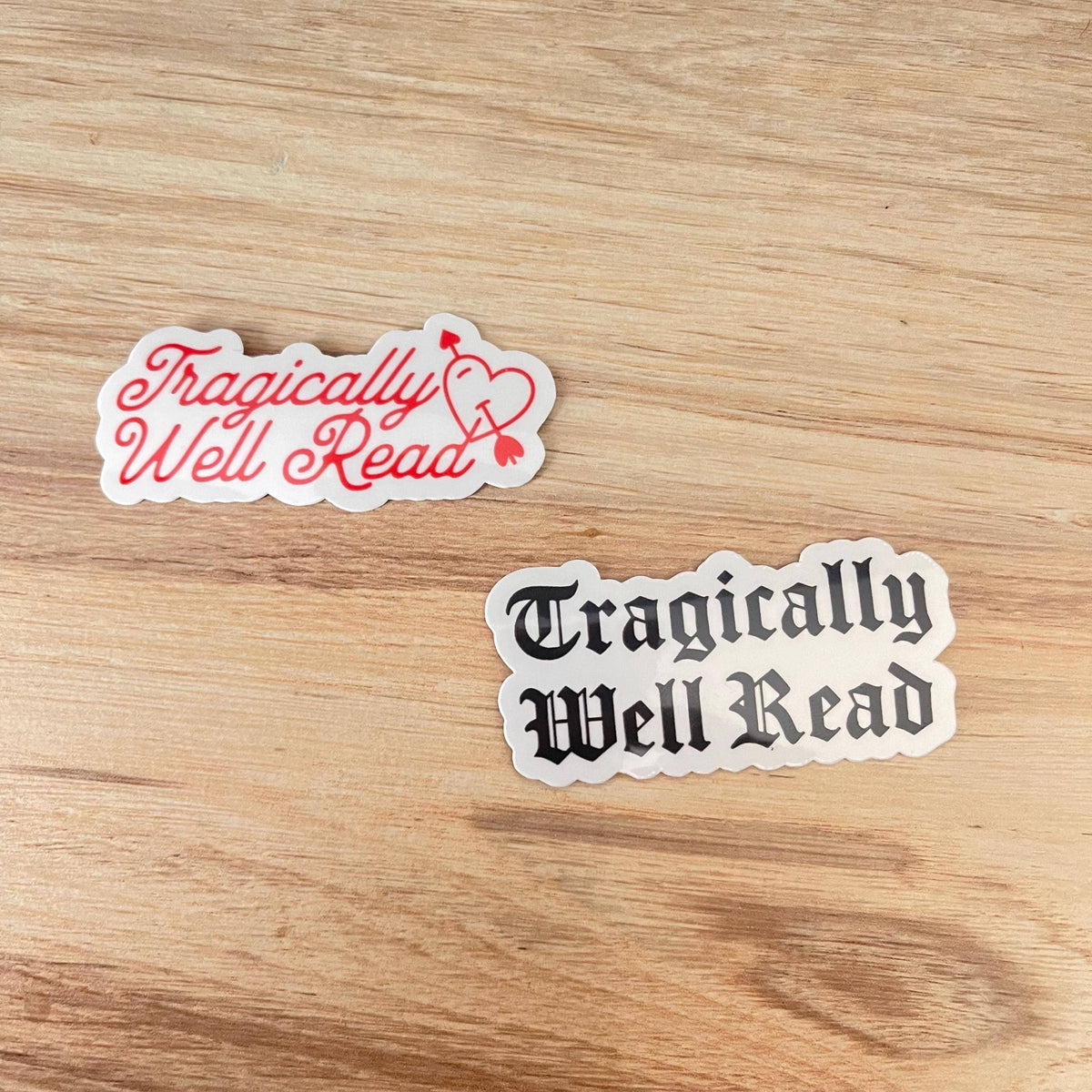 Mad Poppy - Tragically Well Read Gothic Vinyl Sticker | Bookish