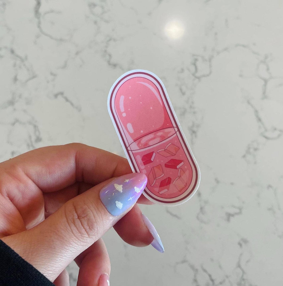 Mad Poppy - Book Lover Antidepressant Pill Vinyl Sticker | Bookish