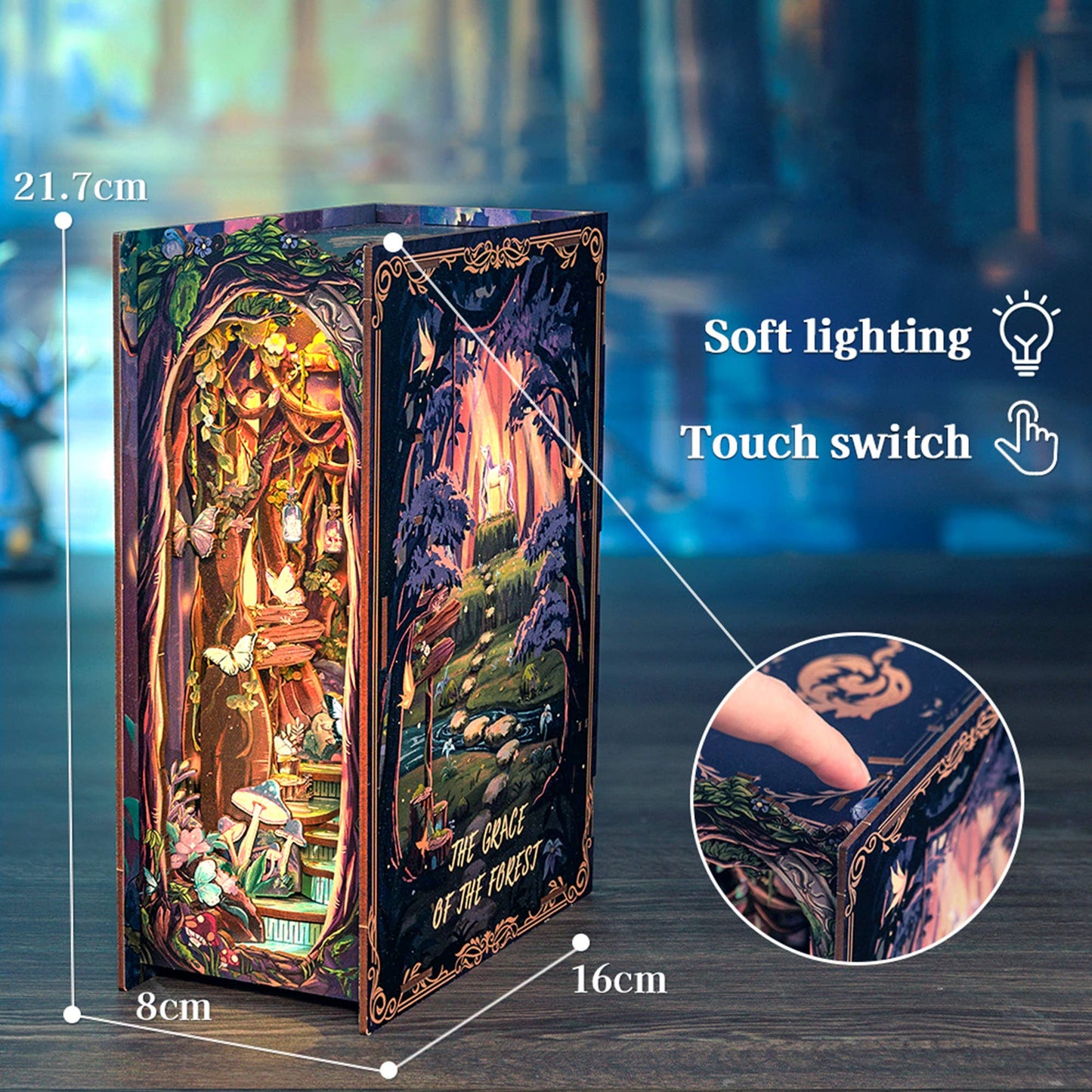 Hands Craft - DIY Book Nook Kit: Grace of the Forest w/ Dust Cover