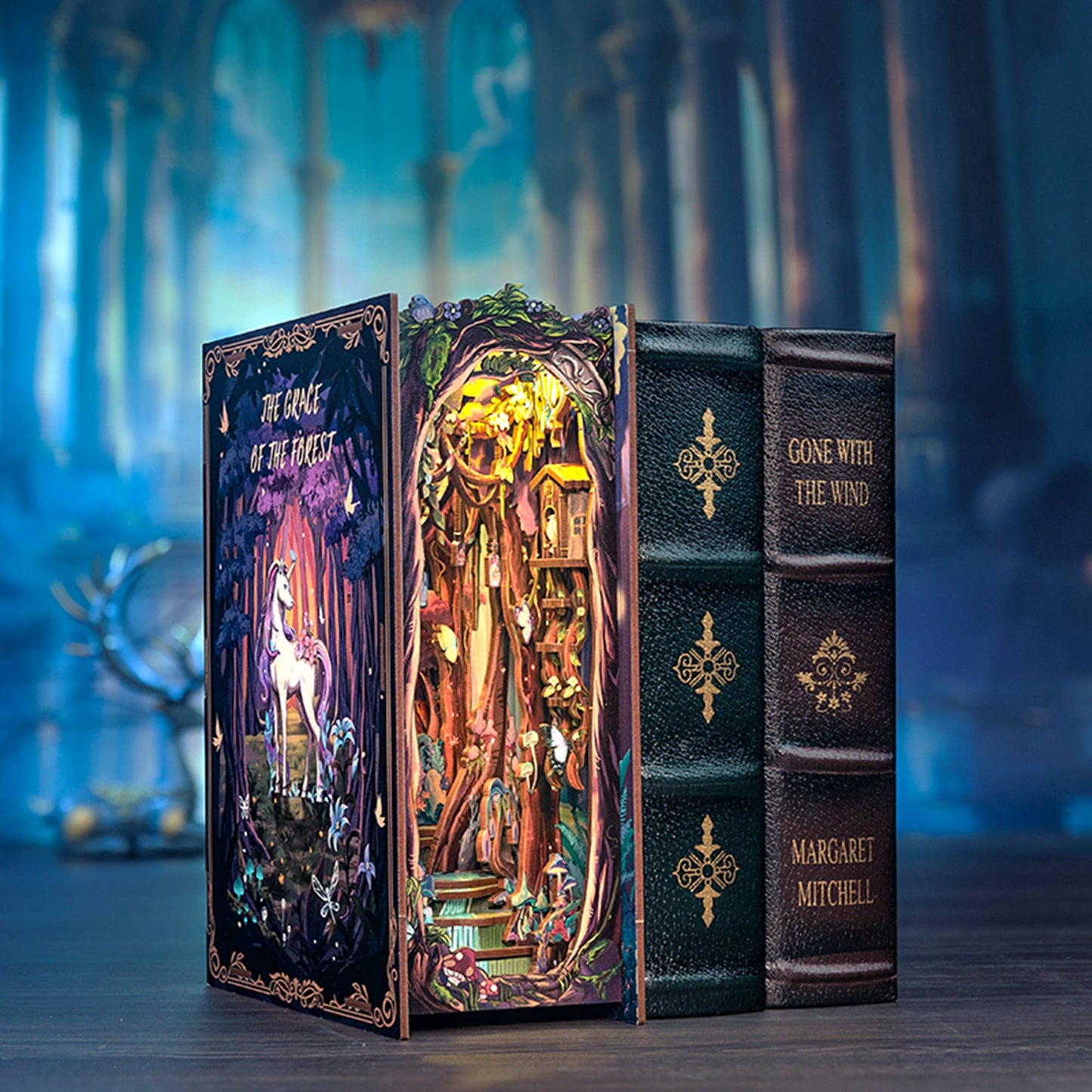Hands Craft - DIY Book Nook Kit: Grace of the Forest w/ Dust Cover