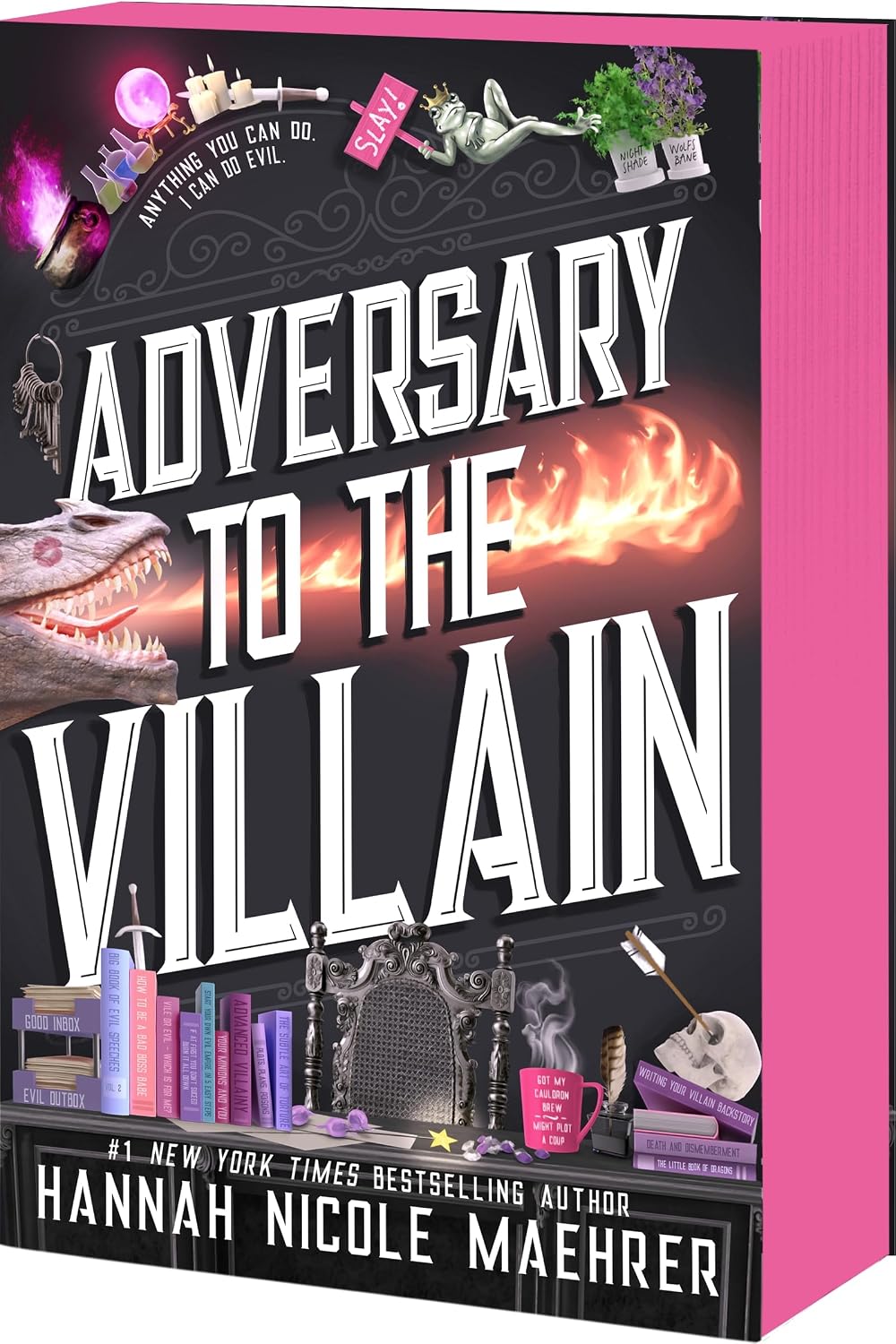 Adversary to the Villain: A Cozy Fantasy Romantic Comedy (Assistant and the Villain, 4) by Hannah Nicole Maehrer