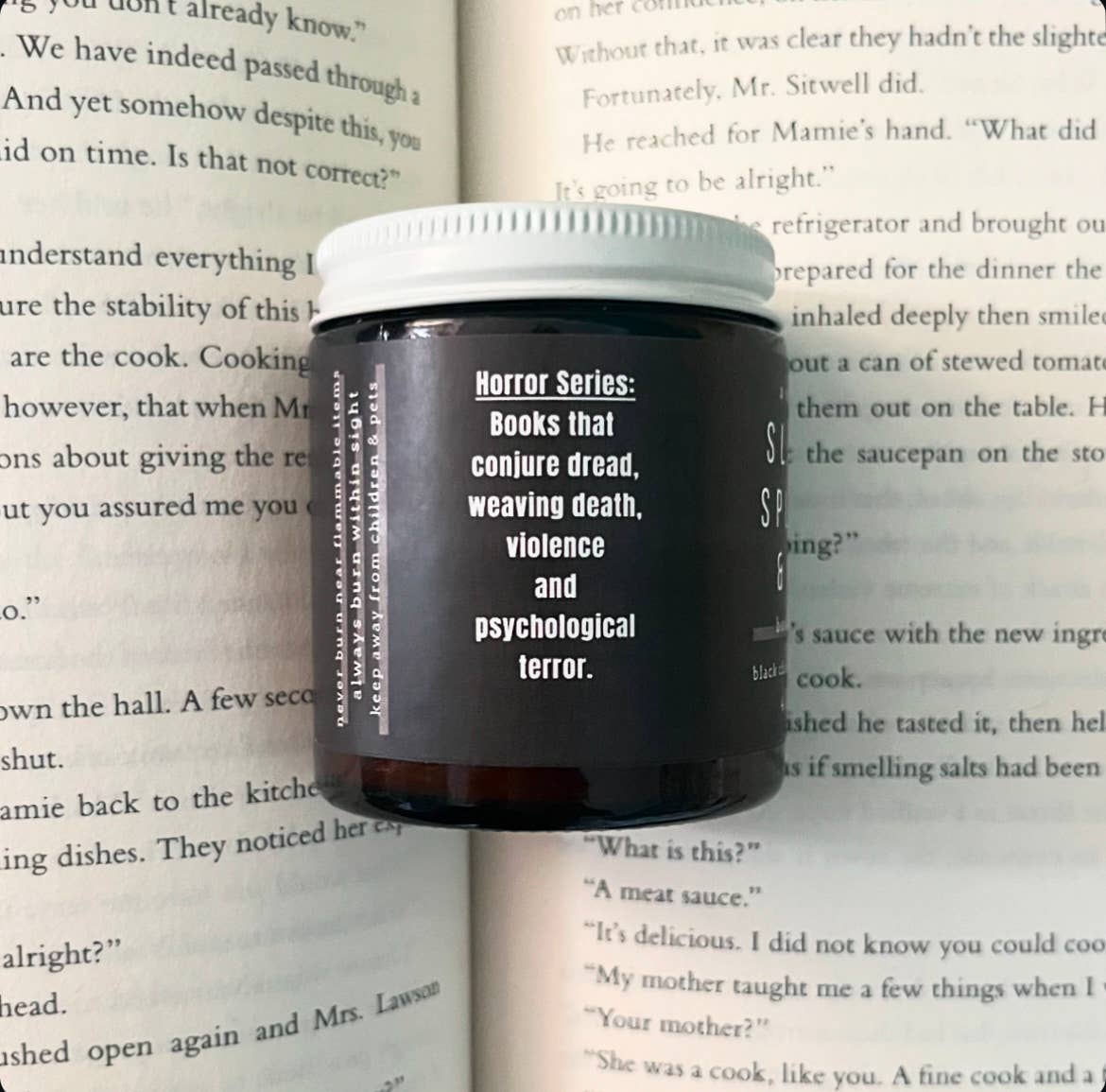 Slasher, Splatter & Gore -  Bookish Candle | Book Themed