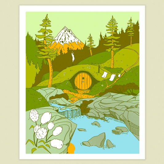 Odd Hare Goods - Mountain Hobbit Home Print