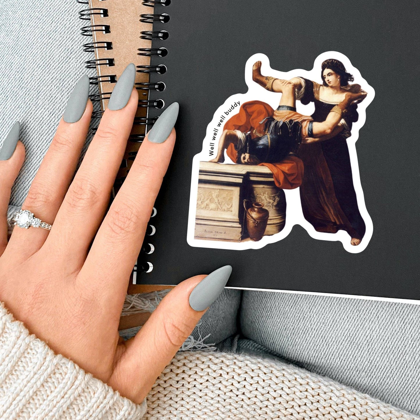 GetBullish - Well Well Well Buddy Timoclea Feminist Painting Sticker