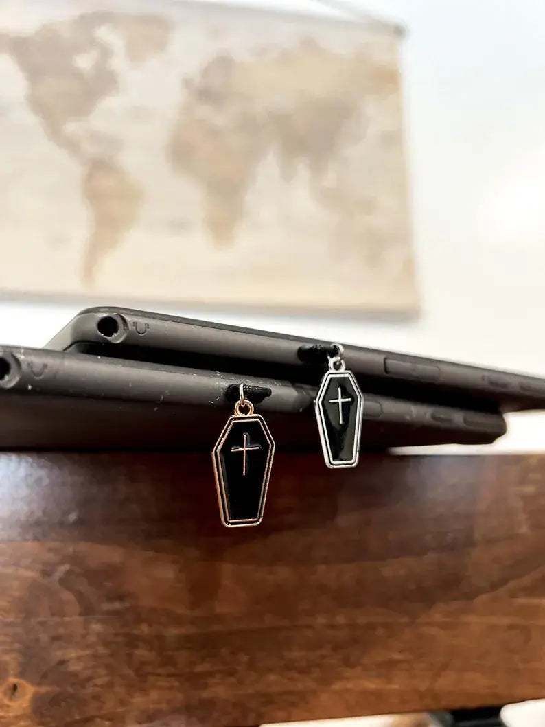 Little Turkey Shoppe - Black Coffin Kindle Charm