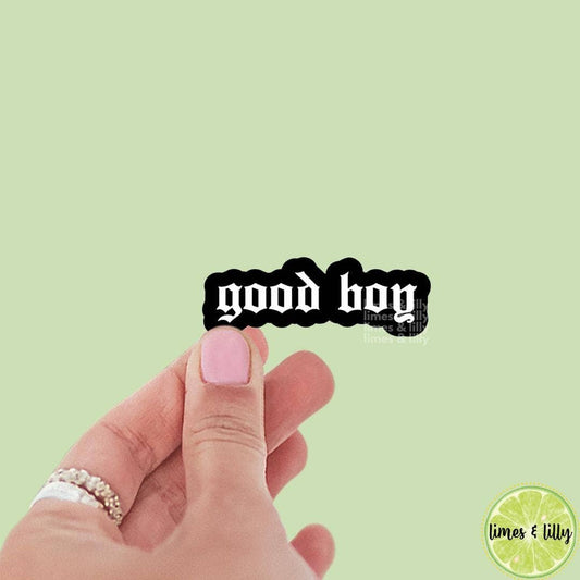 Limes & Lilly - Good Boy Vinyl Sticker | Kindle Sticker | Bookish Stickers
