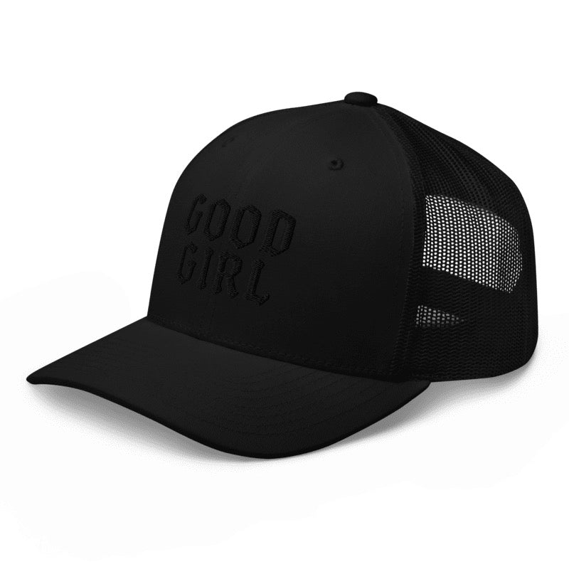 Good Girl Hat - Black Monochrome by Mad Poppy