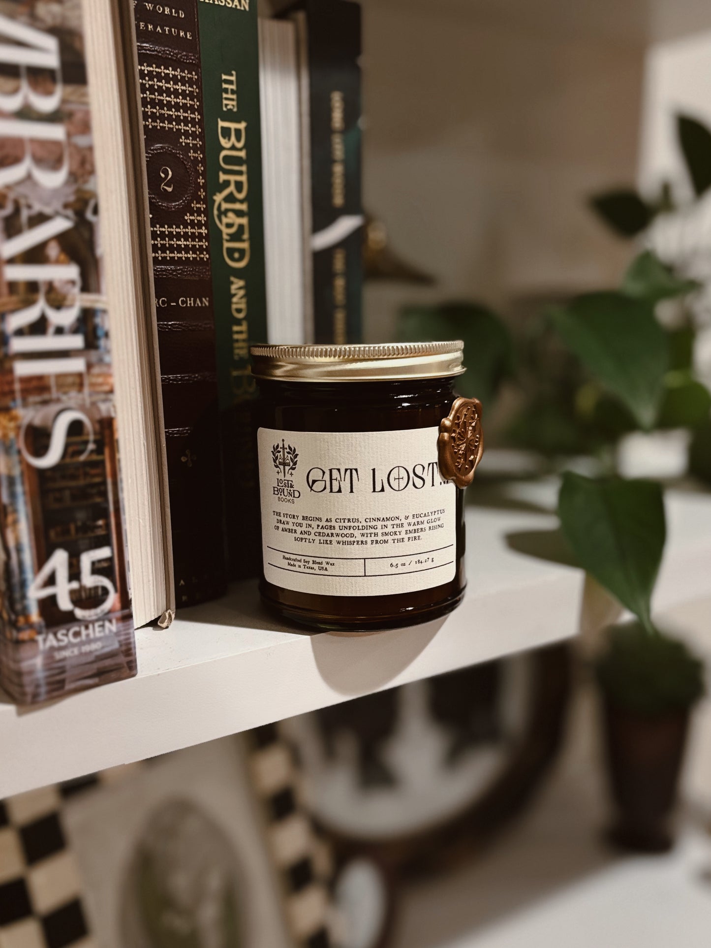 Get Lost -Lost & Bound Books CANDLE
