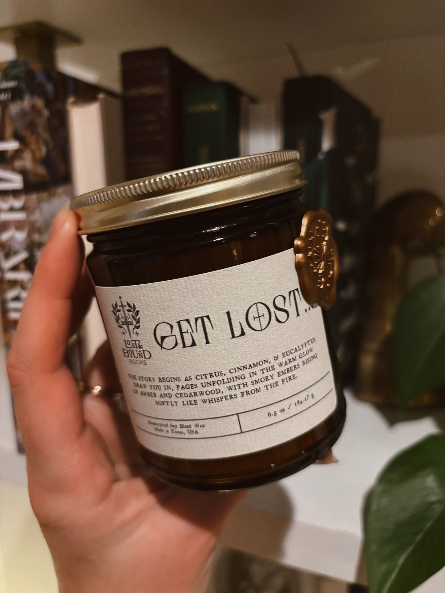 Get Lost -Lost & Bound Books CANDLE