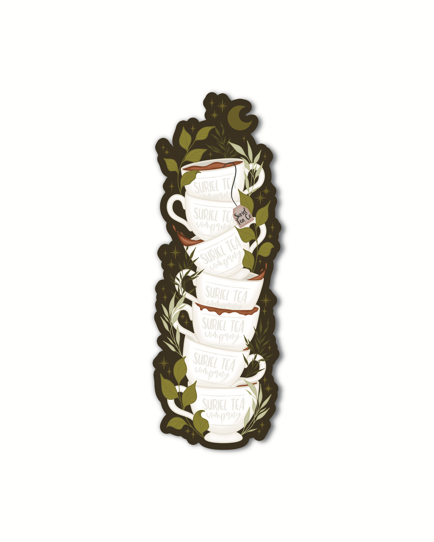 Meaggie Moos - ACOTAR Suriel Tea Co Cupstack Die-Cut Bookmark
