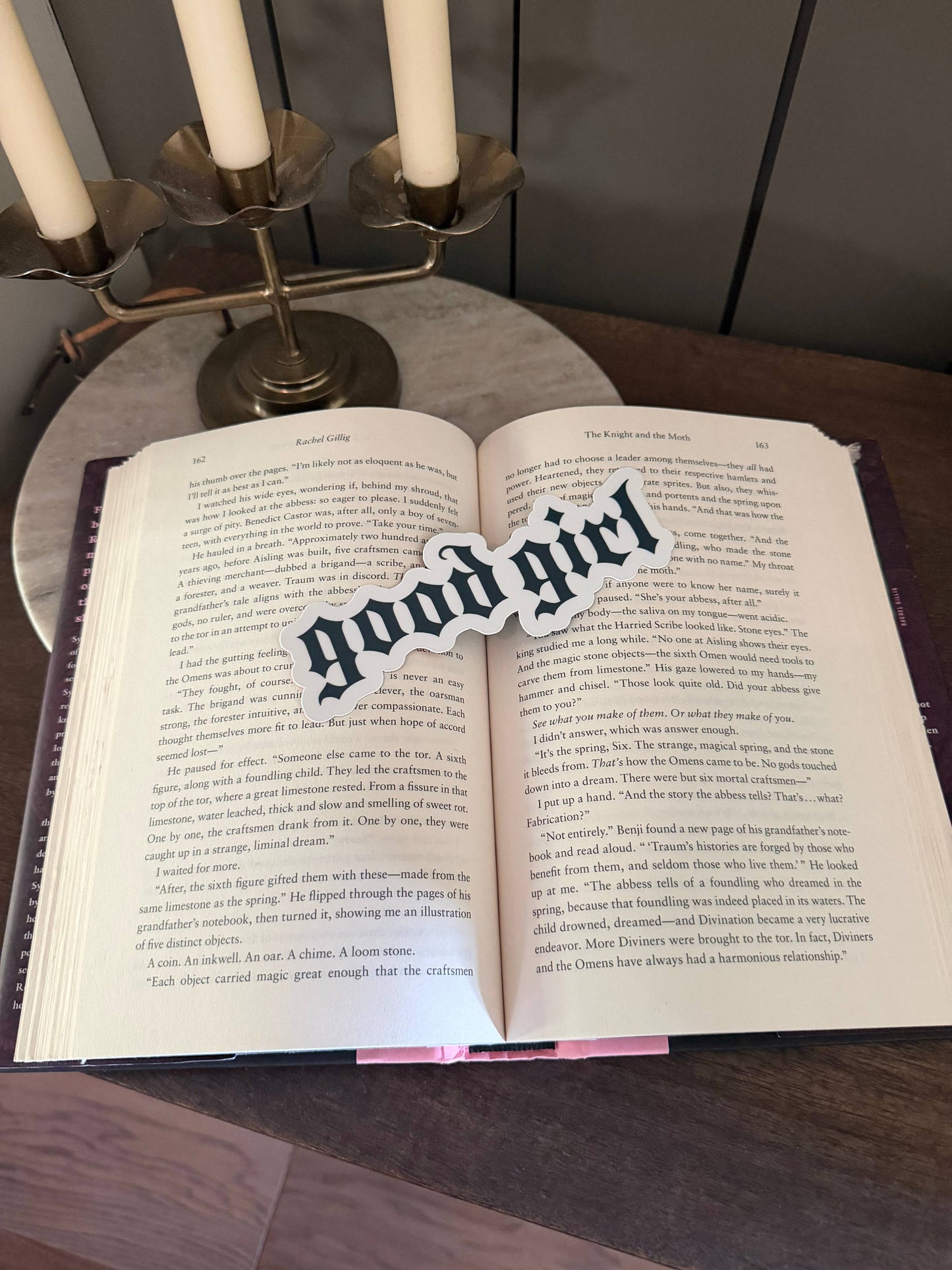 Good Girl Bookmark | Handmade Gothic Die Cut Bookmark | Dark Romance Reader Gift