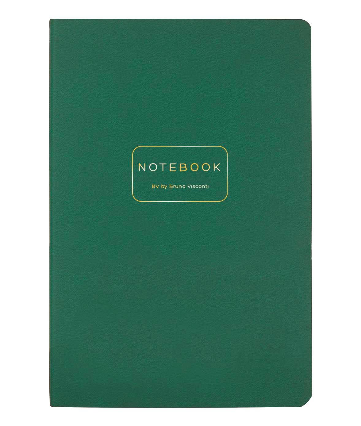 BV by Bruno Visconti - Vegan Leather A5 Notebook  Forest Green