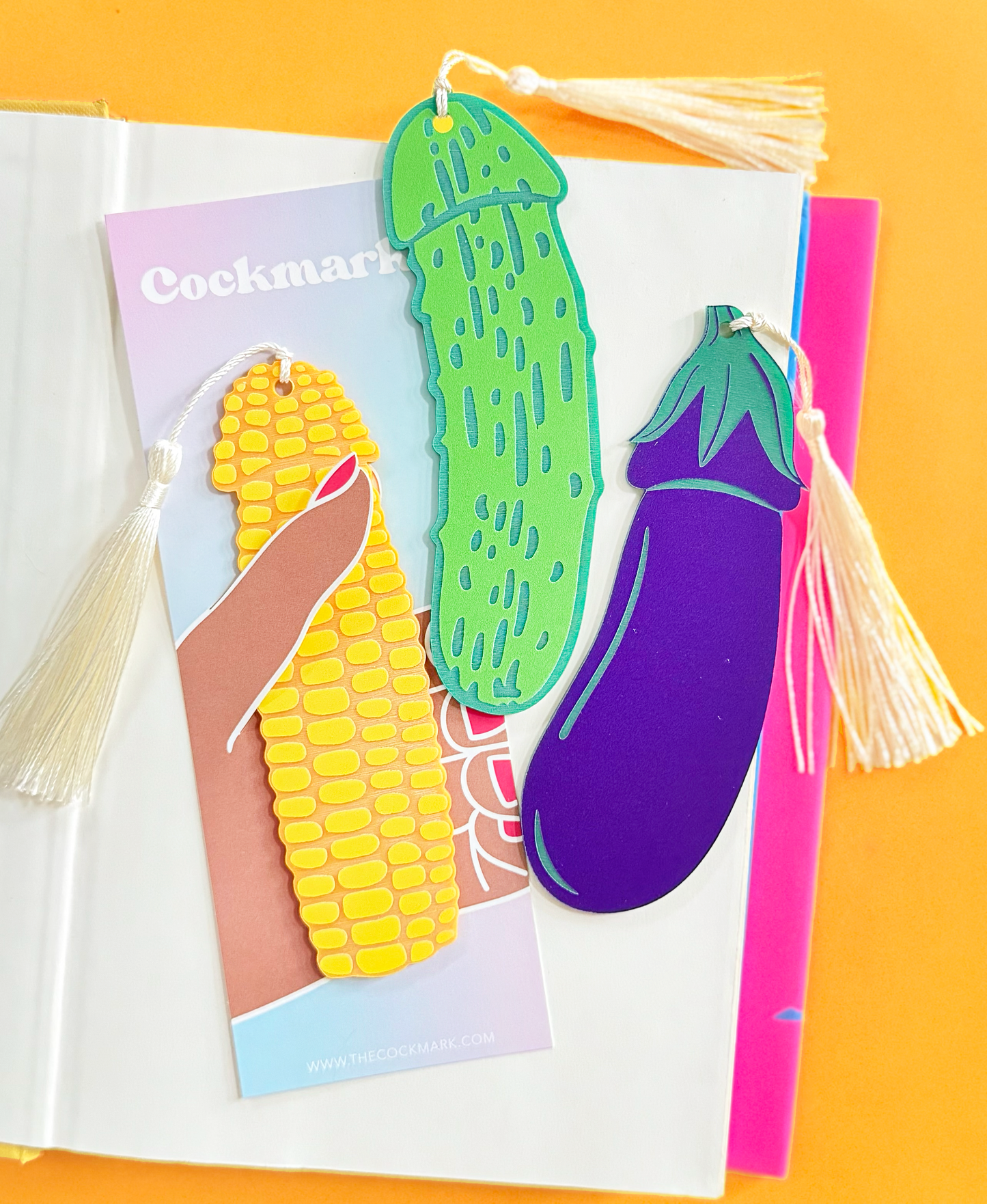 Cockmark - Eggplant Cockmark Bookmark