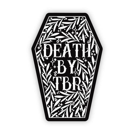 Meaggie Moos - Death By TBR Vinyl Waterproof Sticker | Bookish Sticker